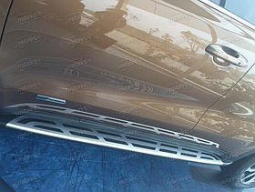 Пороги, подножки, ступени Kia Sportage 2016-2020 (копия оригинала - OEM Style)