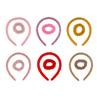 ЮНИLOOK Набор для волос 2 пр.: ободок 1,5см, резинка d6см, полиэстер, пластик, 6 цветов, ACS-115