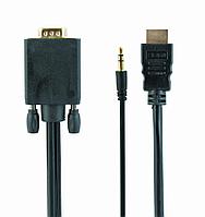 Кабель-переходник Gembird A-HDMI-VGA-03-6 (HDMI to VGA+3.5audio) 1.8m