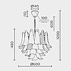 Подвесная люстра MODELUX premium ML.6777.10P GD, фото 4