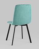 Стул Stool Group Oliver Square велюр мятный ножки квадратные из металла, фото 6