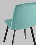 Стул Stool Group Oliver Square велюр мятный ножки квадратные из металла, фото 7