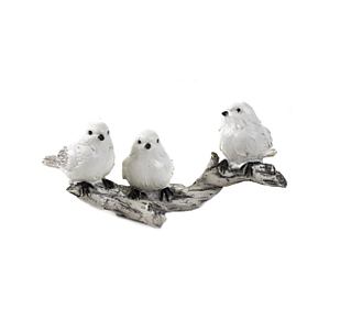 СТАТУЭТКА  "Три белых воробышка" 7,5*17*8,5 см (арт. 26290458)