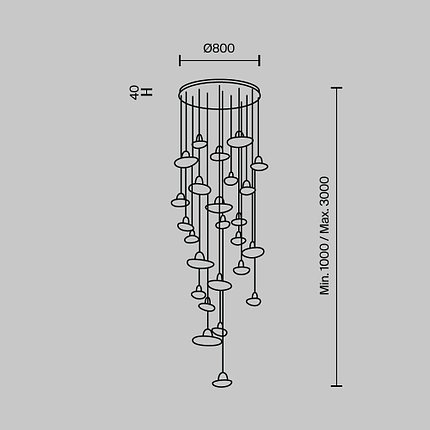 Подвесной светильник MODESTYLE MS.2326.25 BK, фото 2