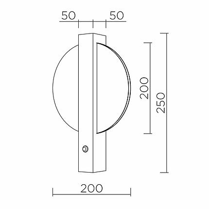Настенный светильник LED4U L2230-300 BK, фото 2