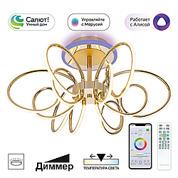 Потолочная RGB светодиодная люстра WiFi с пультом управления Citilux Salma Smart CL224A162 (Умный дом, Алиса)