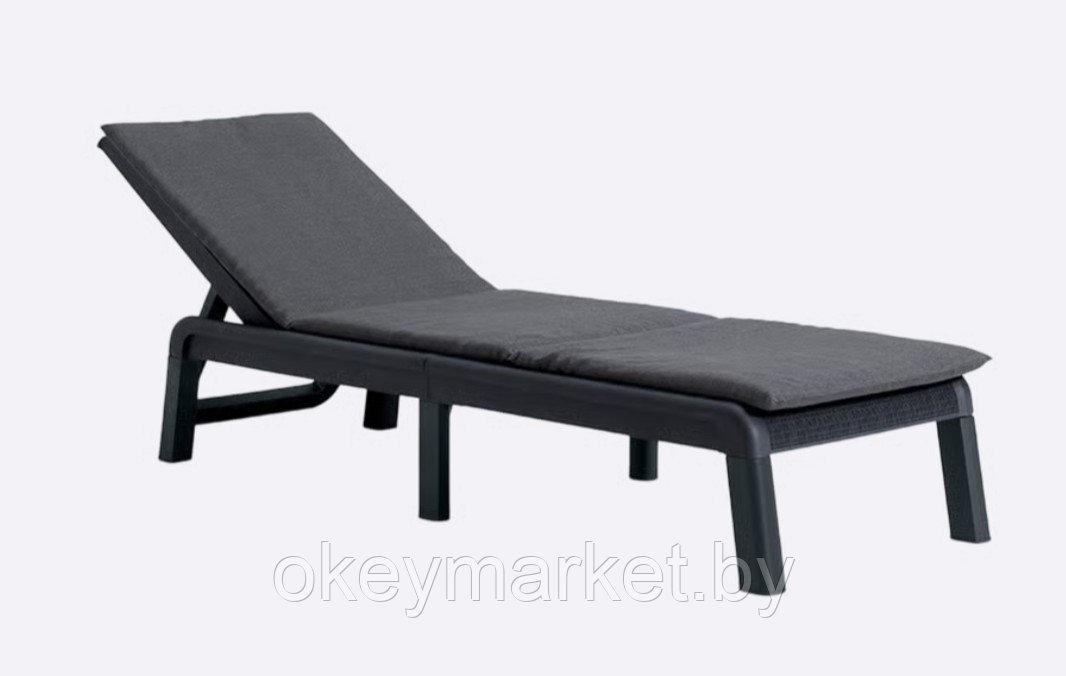 Шезлонг лежак Keter Mallorca Sun Lounger + матрас | Grey, фото 2