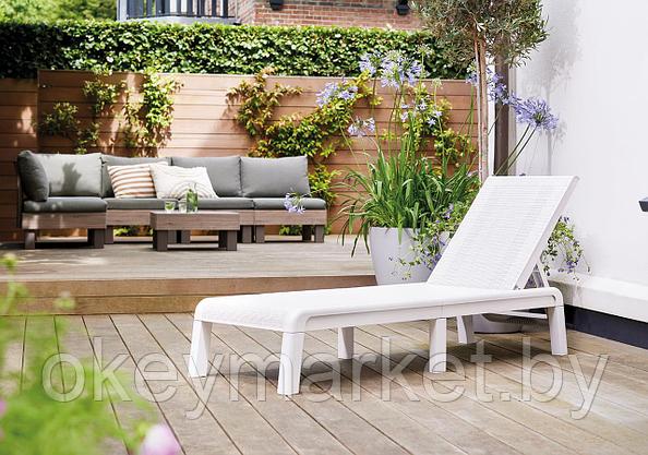 Шезлонг лежак Keter Mallorca Sun Lounger | Белый, фото 2