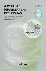 ПРОБНИК Тонизирующие пилинг-пэды с BHA-кислотой Celimax Ji Woo Gae Heartleaf BHA Peelind Pad , 2 шт