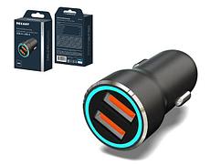 Устройство зарядное автомобильное c двумя портами (USB-A + USB-A) c LED-подсветкой, 12Вт (REXANT)