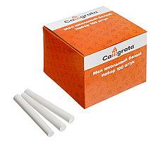 Мел школьный белый набор 100 штук, круглый беспыльный, в картонной коробке 552973