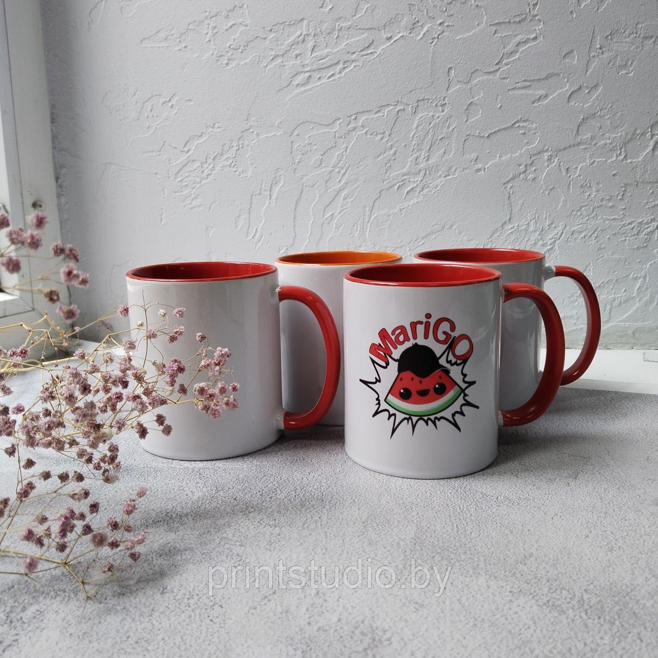 Кружка керамическая сувенирная с логотипом, фото или изображением