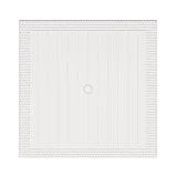 Стол пластиковый Ротанг Плюс 94x94x74 cм (белый), фото 3