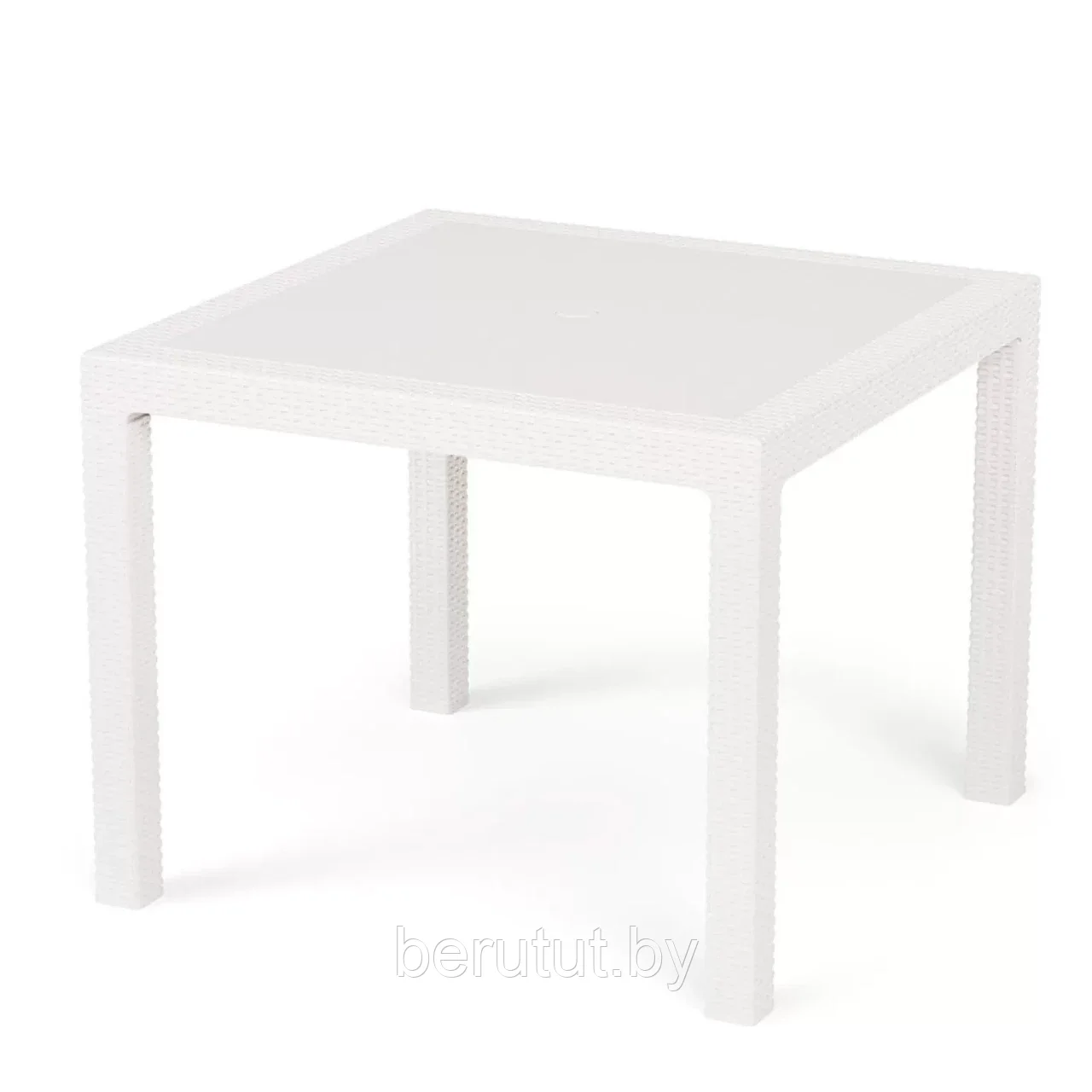 Стол пластиковый Ротанг Плюс 94x94x74 cм (белый)