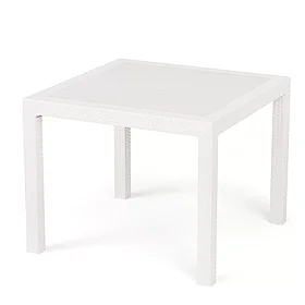 Стол пластиковый Ротанг Плюс 94x94x74 cм (белый)