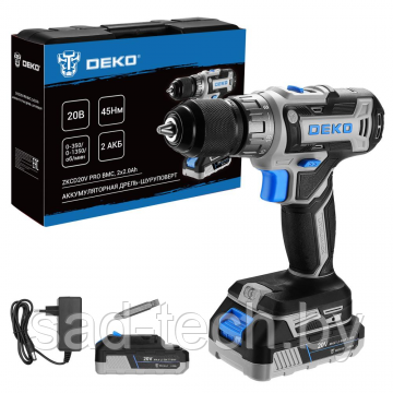 Дрель-шуруповерт аккумуляторная DEKO ZKCD20V PRO 084-1005