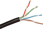 Кабель UTP 4PR 24AWG CAT5e 305м (Медь уличный) ExeGate UTP4-C5e-CU-S24-OUT-PE-BK-305-FLUKE