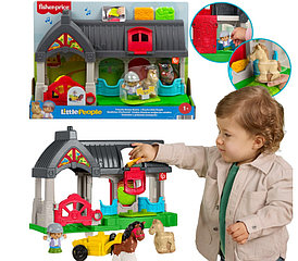 Игрушечная ферма Fisher-Price Little People с лошадками и аксессуарами HWR84