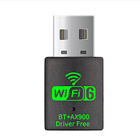 Адаптер WIFI 6 - беспроводной Wi-Fi-приемник + Bluetooth 5.4 USB2.0 (Free Driver), два диапазона - 2.4GHz (до
