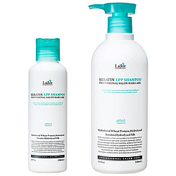 Lador Беcсульфатный шампунь для волос с кератином Keratin LPP Shampoo,  530 мл / 150 мл