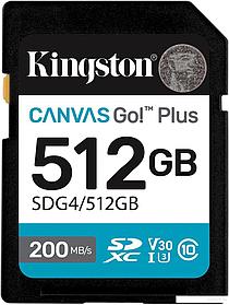 Карта памяти Kingston Canvas Go! Plus SDXC 512GB SDG4/512GB