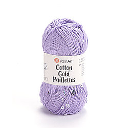 Пряжа Yarnart Cotton Gold Paillettes (Коттон Голд С Пайетками) 7116 светлая сирень