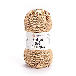 Пряжа Yarnart Cotton Gold Paillettes (Коттон Голд С Пайетками) 7105 беж