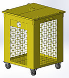 Контейнеры для сбора отходов (ТБО, Стекло, Бумага, Пластмасса) 0,75 куб.м. с крышкой, на колесах СТАЛЬ 1.5 мм, фото 4