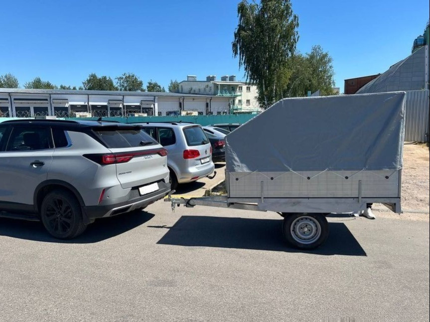 Прицеп Цинк-Мастер РК 2,2х1,4м, борт 40см + тент