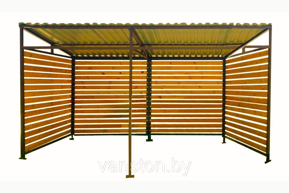 Контейнерная площадка на 2 контейнера КД-2-О