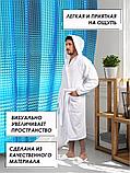 Штора для ванной и душа с 3D эффектом 180х180 см, синяя, фото 3