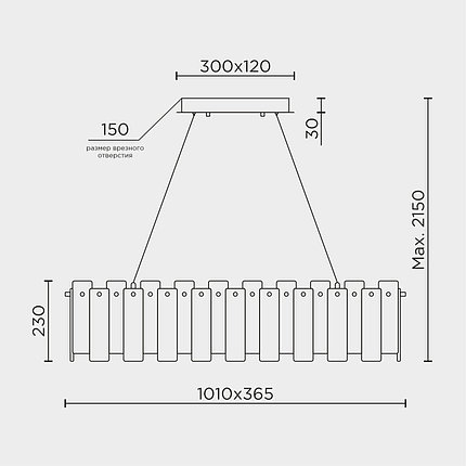 Подвесная люстра MODELUX ML.6995.1000 BS, фото 2