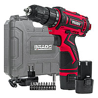 Дрель-шуруповерт аккумуляторный BRADO DF420B в кейсе (12В, 2 акк, 1,5 А/ч Li-ion, 2 ск,35 Нм)