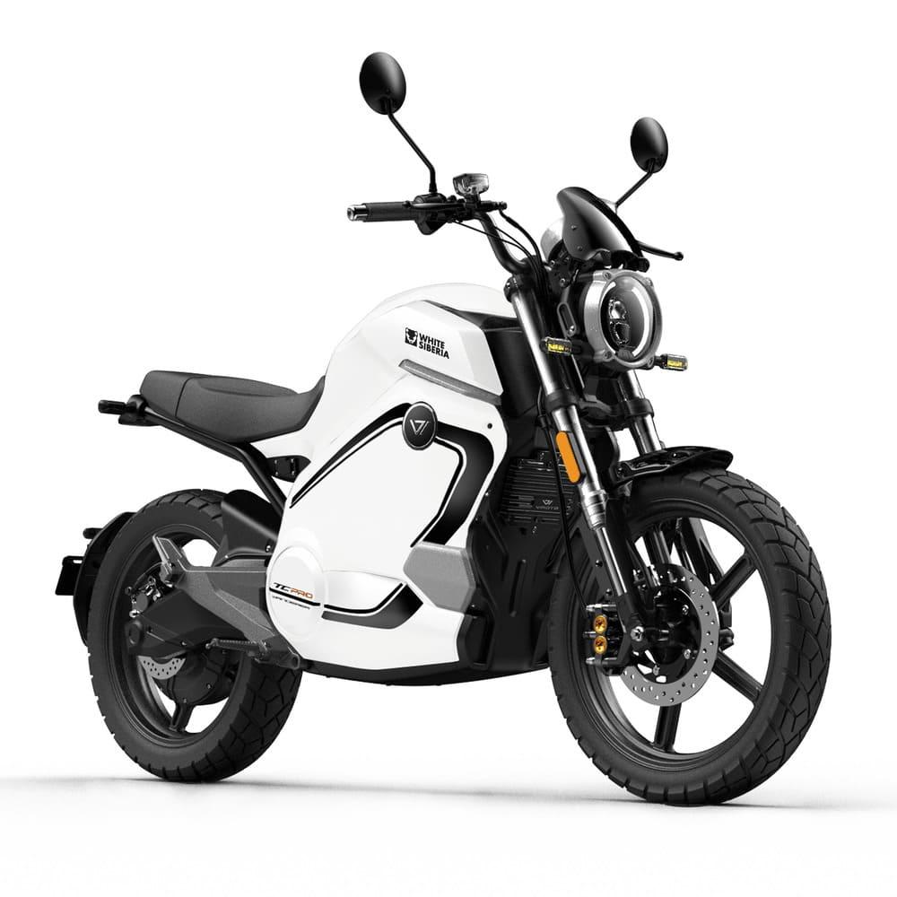 Электромотоцикл White Siberia Super Soco Wanderer Pro (белый)