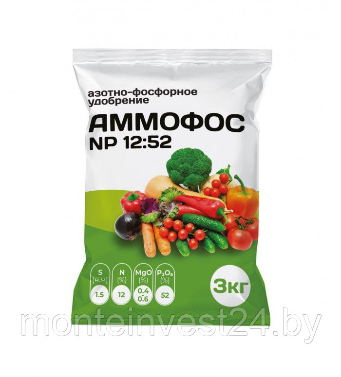 Аммофос 12/52 3кг.