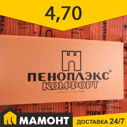 Пеноплэкс 20 мм (поштучно) экструдированный пенополистирол