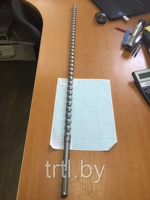 Бур по бетону 26 х 900 х 1000 мм, крестовая твердосплавная пластина SDS Max код код 1.9408