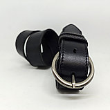 Ремень женский кожаный 3,5см в жестяной баночке (черный), фото 3