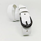 Ремень женский кожаный 2,5см в жестяной баночке (белый), фото 3