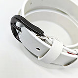 Ремень женский кожаный 2,5см в жестяной баночке (белый), фото 5