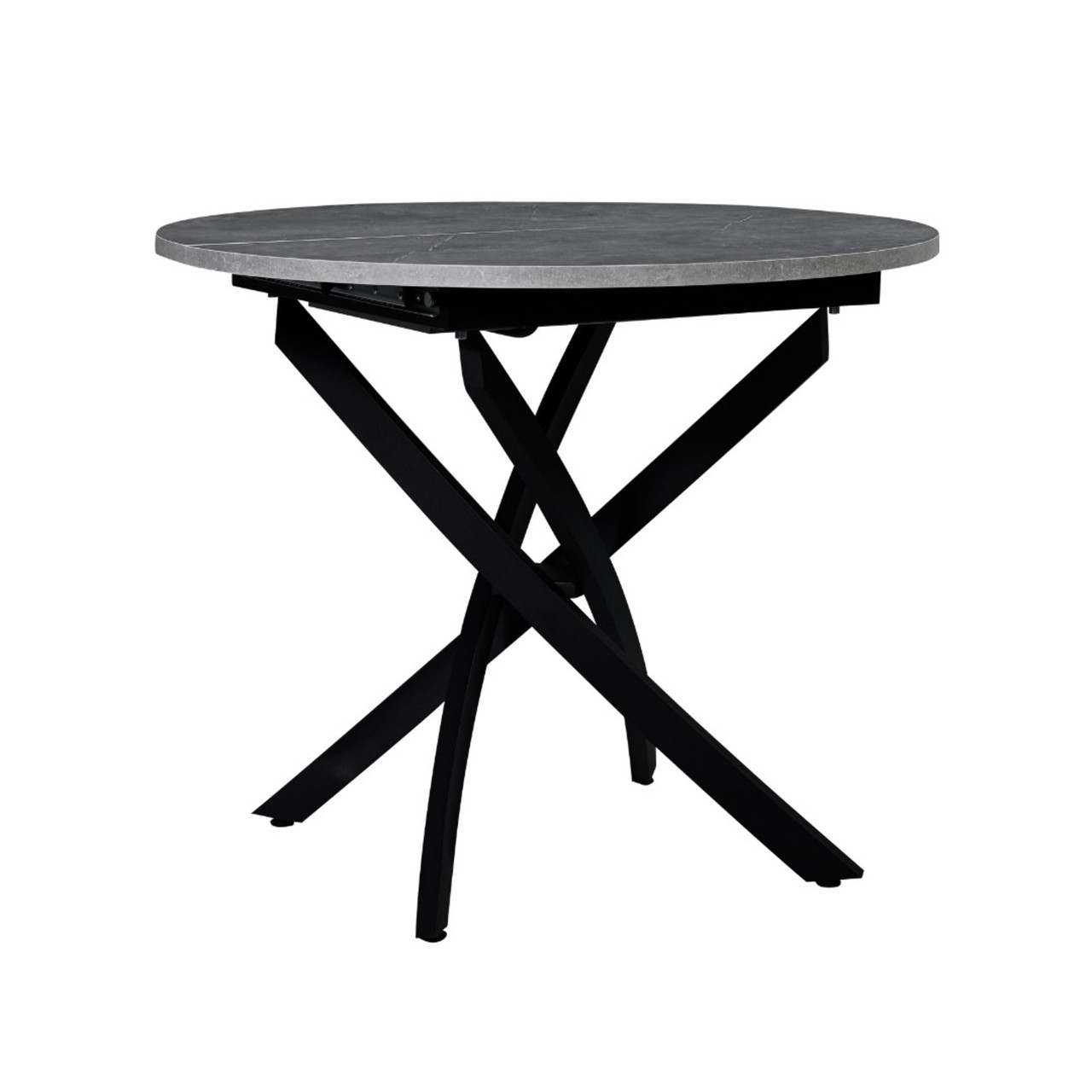 Стол Саен 31 Пластик Каспий срез камня 721/черный муар (D900)