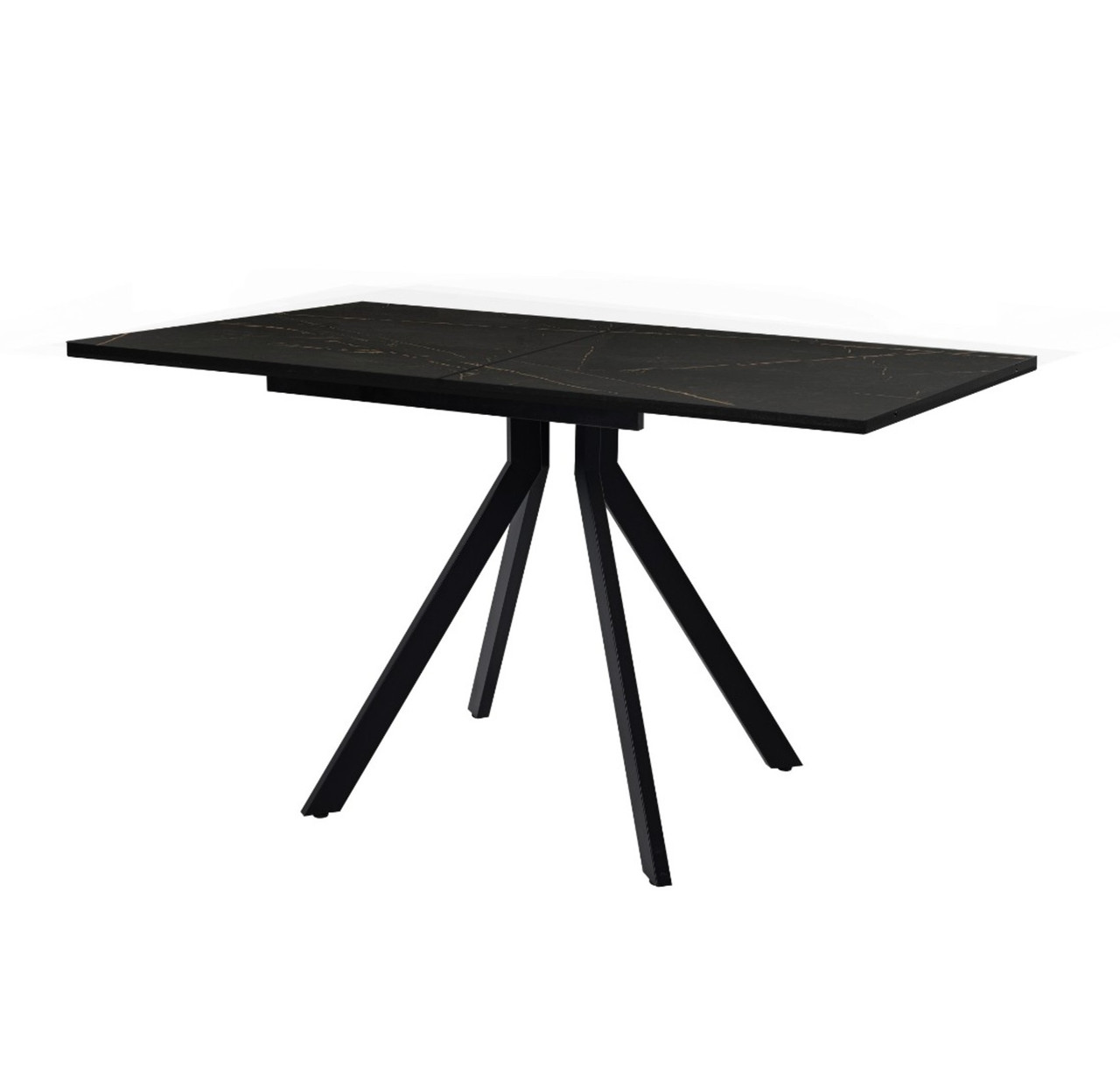 Стол Саен 47 Пластик Каспий черное золото/черный муар Прям