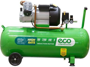 Компрессор ECO AE-1005-3 коаксиальный (440 л/мин, 8 атм, коаксиальный, масляный, ресив. 100 л, 220 В, 2.20