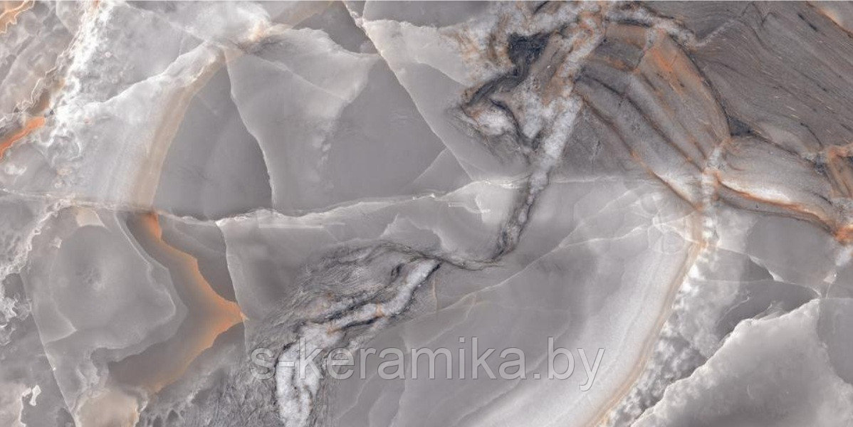 ИНДИЙСКИЙ КЕРАМОГРАНИТ HG Glossy Opera Onyx Grey 800x1600х9мм