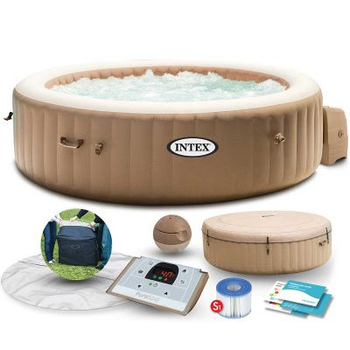 Надувной бассейн джакузи Intex 28428 PureSpa Bubble Massage 216x71 см