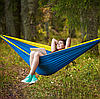 Гамак подвесной двухместный Hammock Swing Ультралёгкий и сверхпрочный (Крепления в комплекте) 270х140 см Цвет:, фото 9