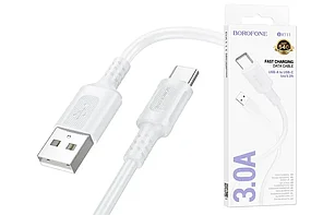 USB дата-кабель Borofone BX111 USB - Type-C (1 м, 3A), белый