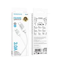 USB дата-кабель Borofone BX107 USB - Type-C (1 м, 3A), белый