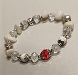 Браслет из белого агата и кахолонга, фото 2