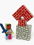 Конструктор магнитный MINECRAFT mini / синий / 8 блоков + 1 фигурка / колодец, фото 2